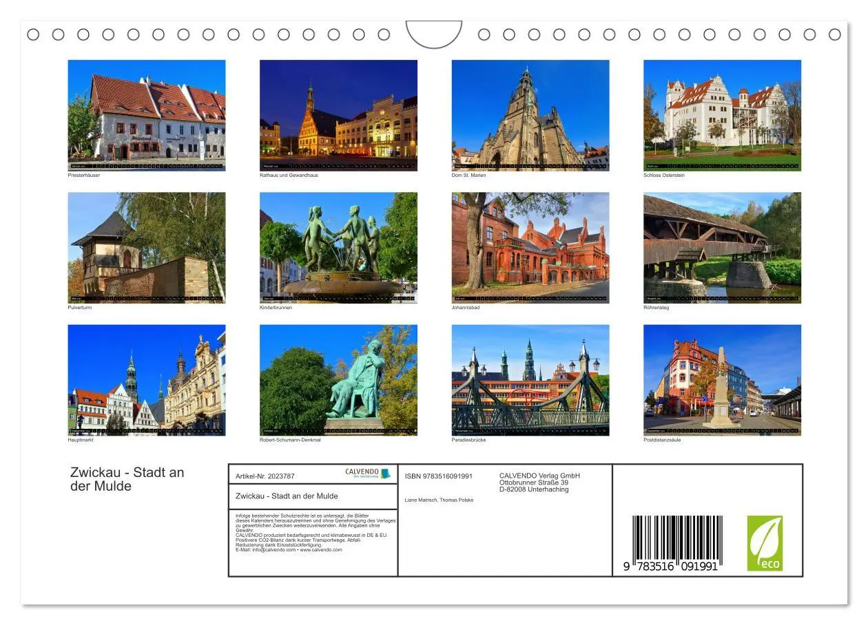 Bild: 9783516091991 | Zwickau - Stadt an der Mulde (Wandkalender 2026 DIN A4 quer),...