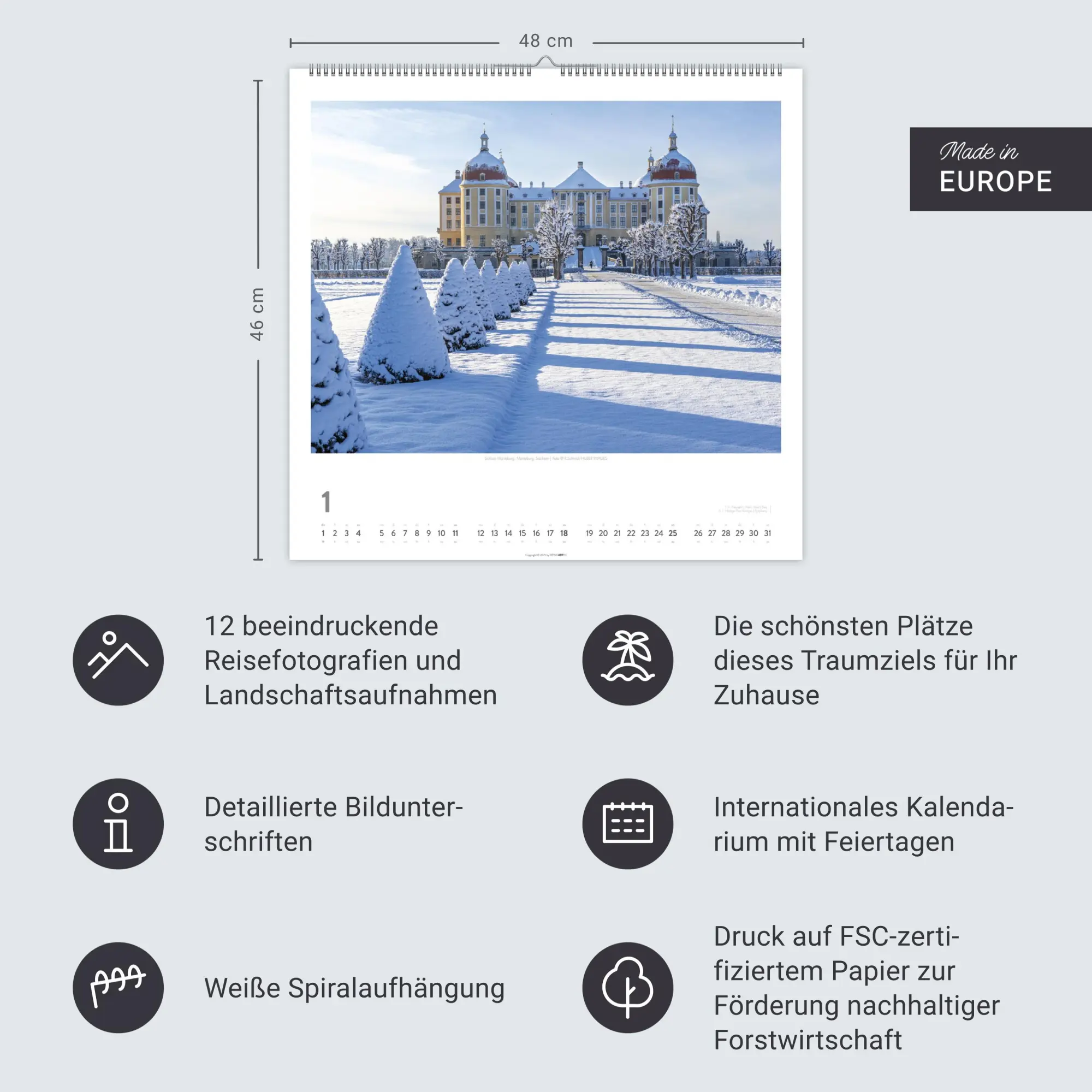 Bild: 9783839901991 | Deutschland - Ein Märchenland Kalender 2026 | Kalender | Spiralbindung