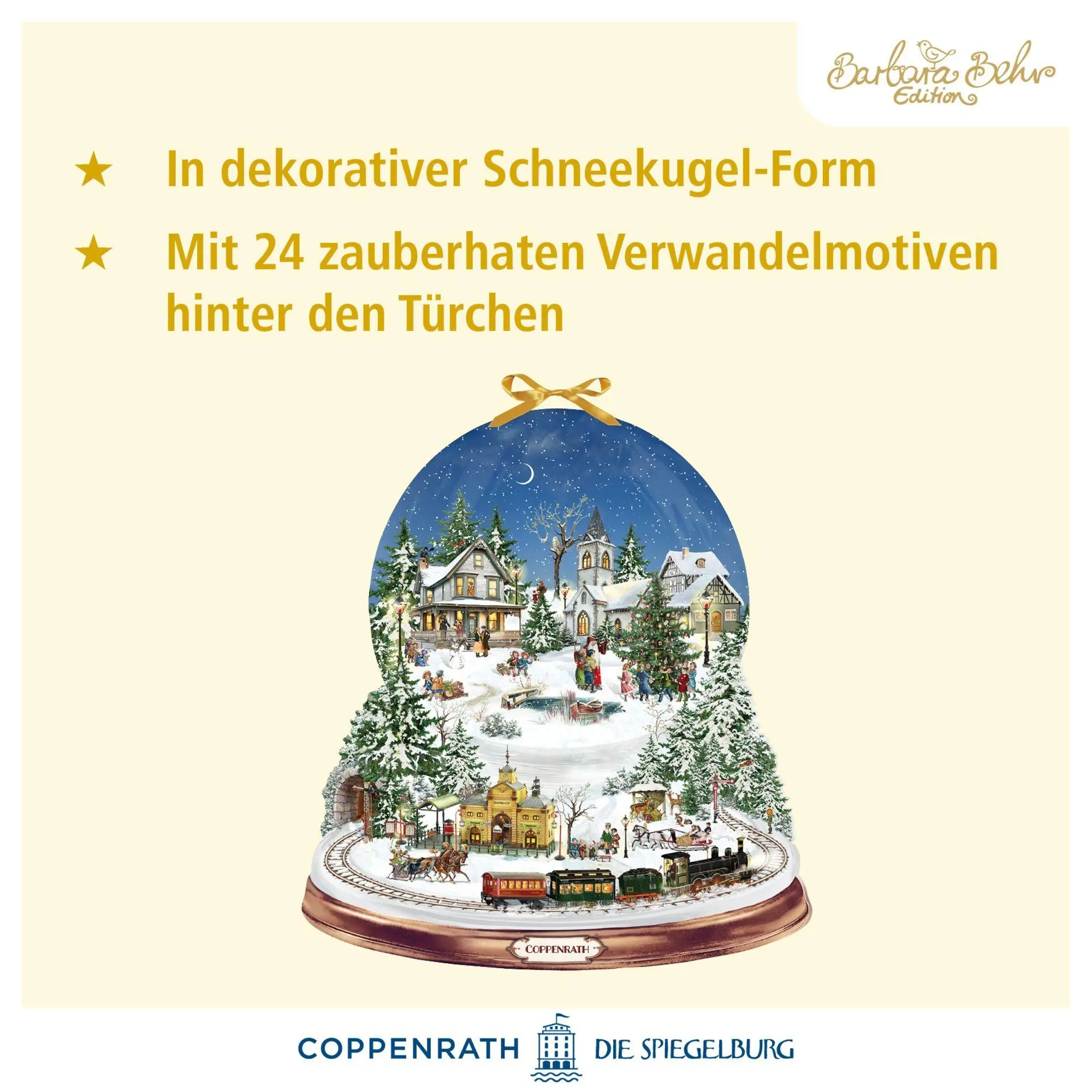 Bild: 4050003972091 | Wand-Adventskalender - Schneekugel Winterzauber | Barbara Behr | 1 S.