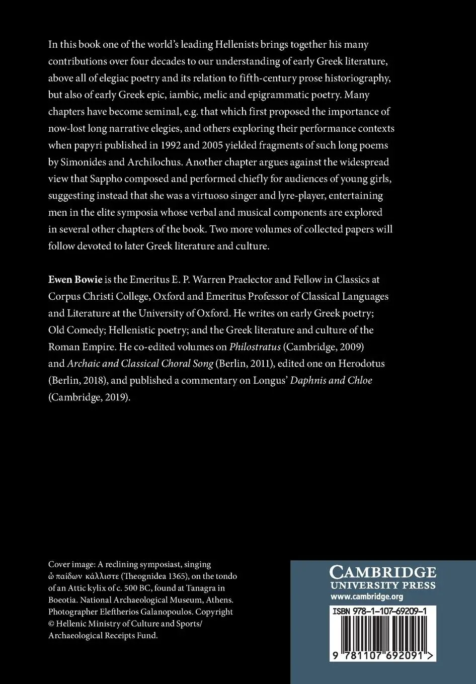 Rückseite: 9781107692091 | Essays on Ancient Greek Literature and Culture | Ewen Bowie | Buch