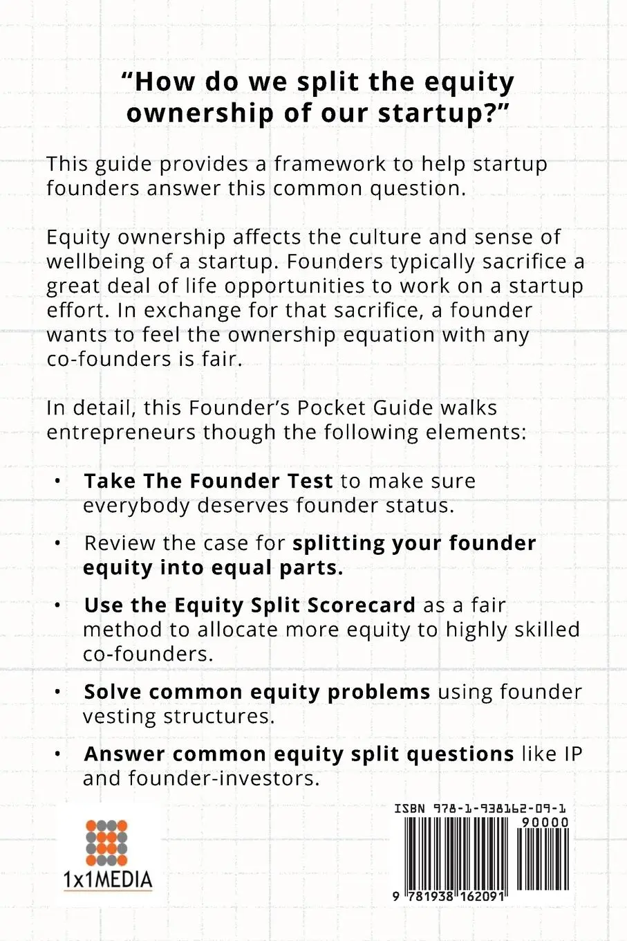 Rückseite: 9781938162091 | Founder's Pocket Guide | Founder Equity Splits | Stephen R. Poland