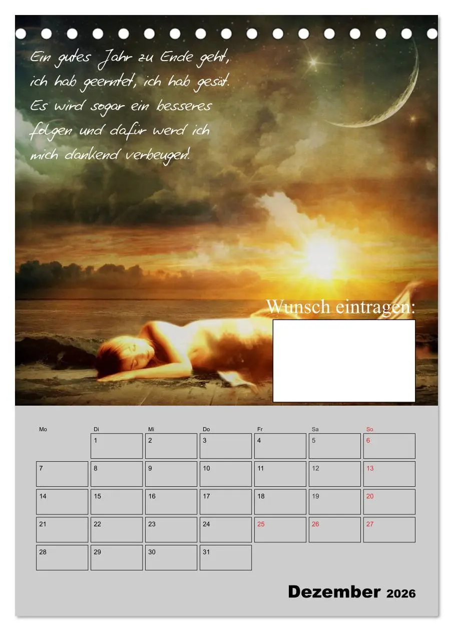 Bild: 9783516432091 | Wunsch- und Zauberkalender (Tischkalender 2026 DIN A5 hoch),...