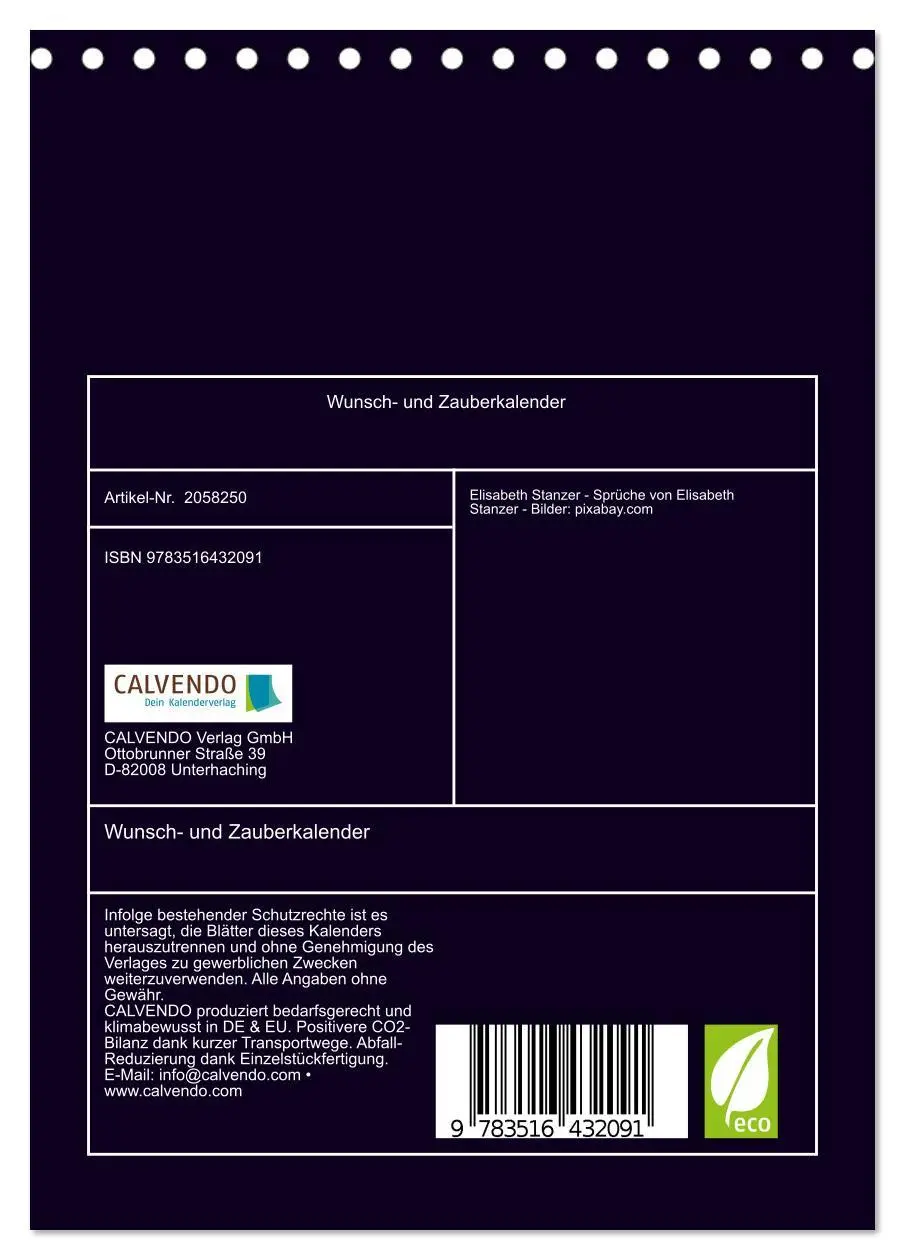 Bild: 9783516432091 | Wunsch- und Zauberkalender (Tischkalender 2026 DIN A5 hoch),...