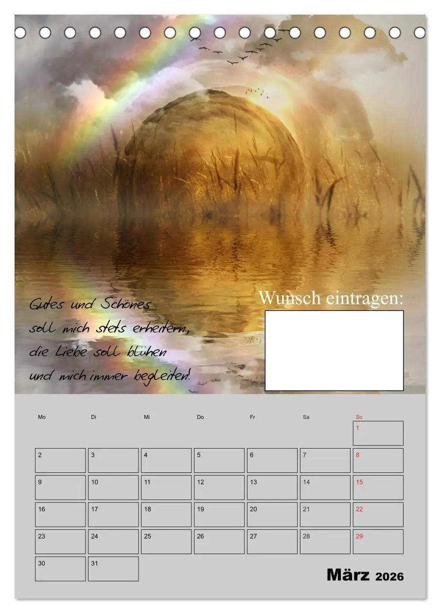 Bild: 9783516432091 | Wunsch- und Zauberkalender (Tischkalender 2026 DIN A5 hoch),...