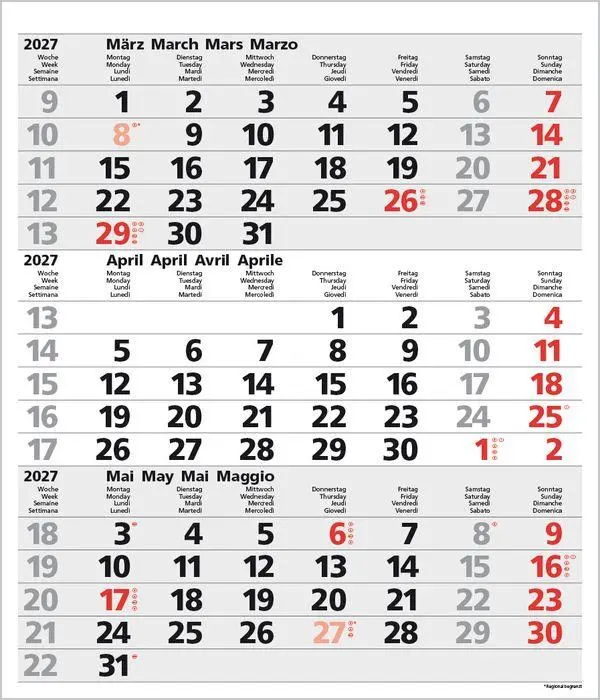 Bild: 9783819302091 | 3-Monats-Planer Comfort Grau 2027 | Verlag Korsch | Kalender | 12 S.
