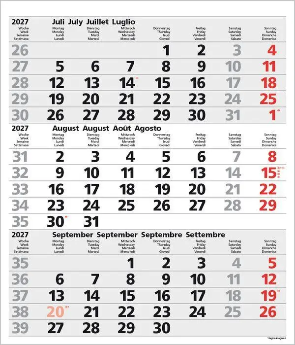 Bild: 9783819302091 | 3-Monats-Planer Comfort Grau 2027 | Verlag Korsch | Kalender | 12 S.