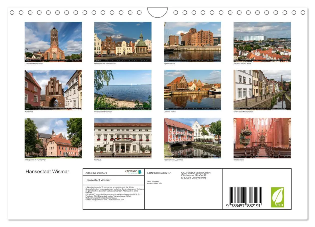 Bild: 9783457882191 | Hansestadt Wismar (Wandkalender 2026 DIN A4 quer), CALVENDO...