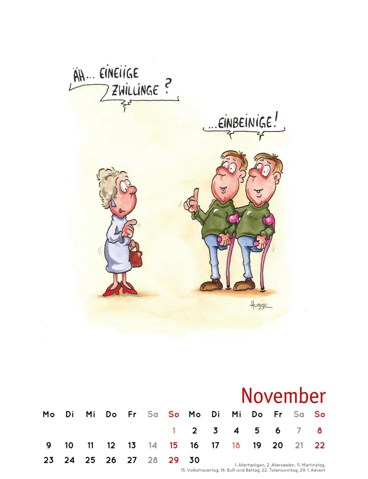 Bild: 9783830322191 | Handicaps 2026: Monatskalender für die Wand | Phil Hubbe | Kalender