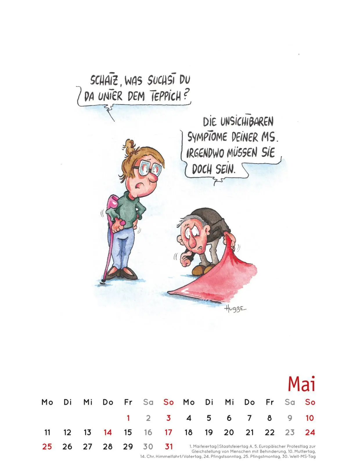Bild: 9783830322191 | Handicaps 2026: Monatskalender für die Wand | Phil Hubbe | Kalender