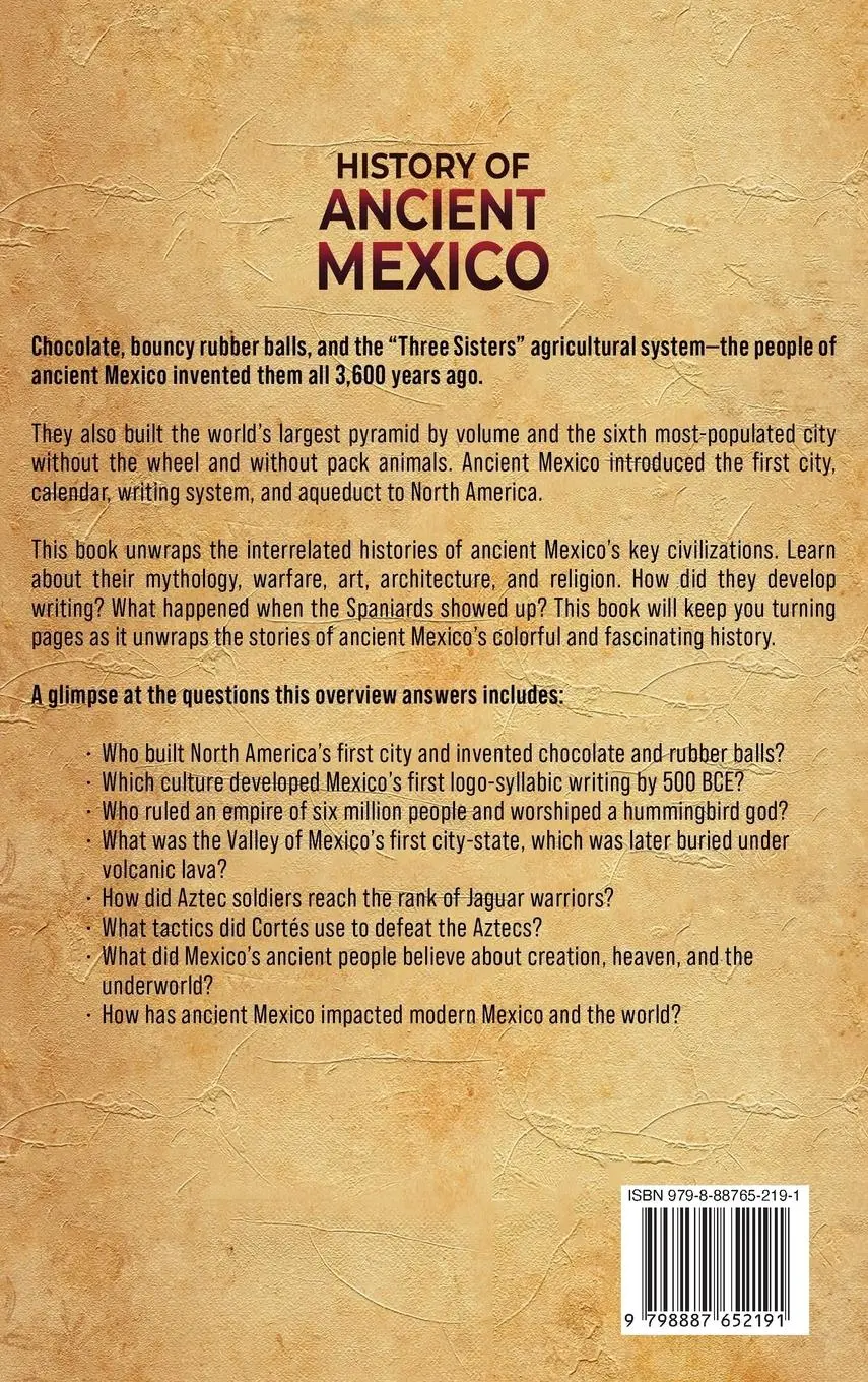 Rückseite: 9798887652191 | History of Ancient Mexico | Billy Wellman | Buch | Englisch | 2023