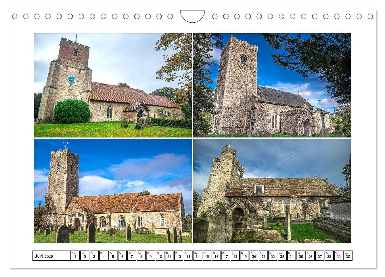 Bild: 9783383762291 | Trutzig und Wehrhaft - Englands Kirchen (Wandkalender 2025 DIN A4...