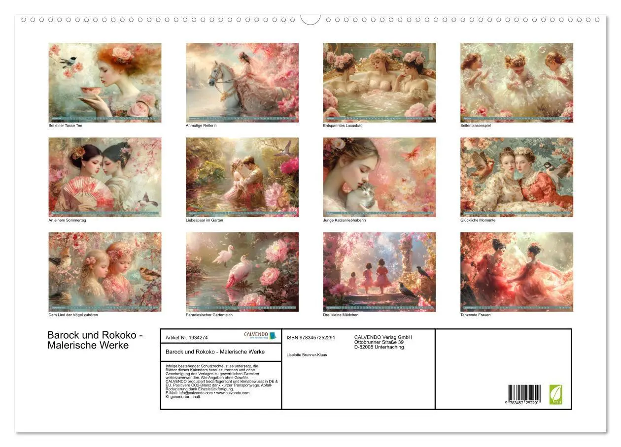 Bild: 9783457252291 | Barock und Rokoko - Malerische Werke (Wandkalender 2026 DIN A2...