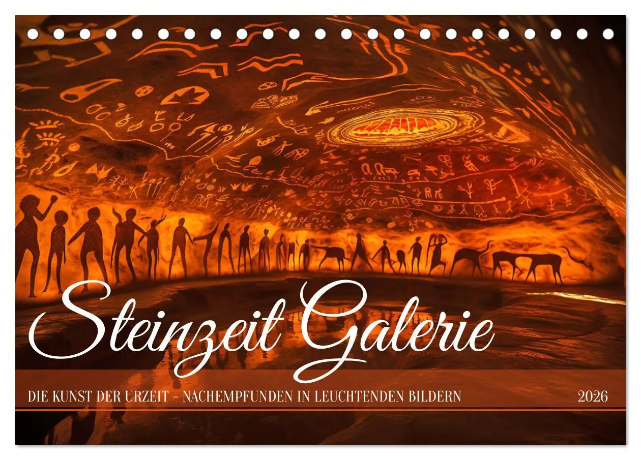 Cover: 9783457492291 | Steinzeit Galerie (Tischkalender 2026 DIN A5 quer), CALVENDO...