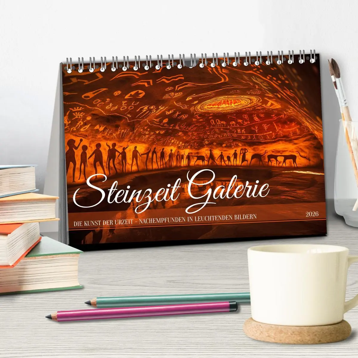 Bild: 9783457492291 | Steinzeit Galerie (Tischkalender 2026 DIN A5 quer), CALVENDO...