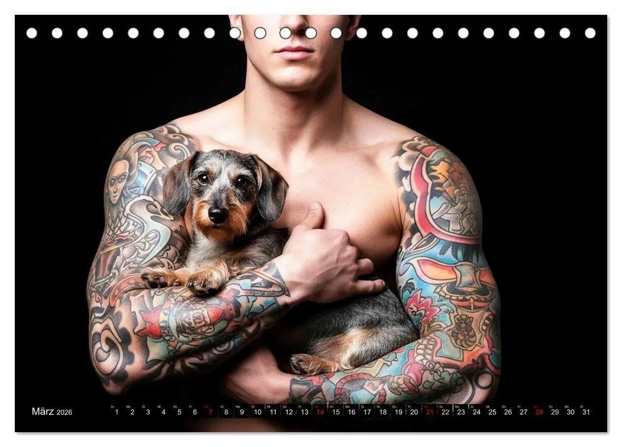 Bild: 9783516722291 | Coole Typen - Rauhaardackel (Tischkalender 2026 DIN A5 quer),...