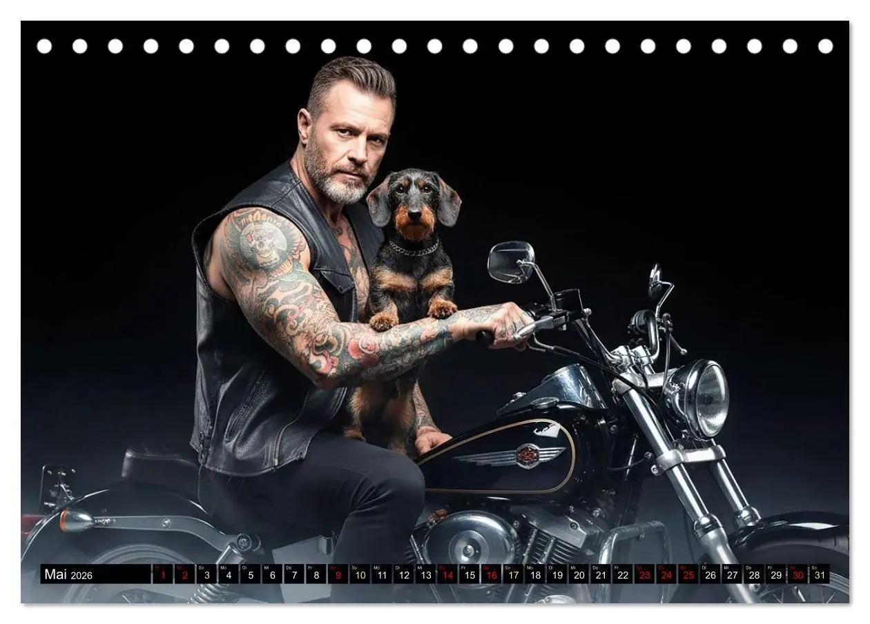Bild: 9783516722291 | Coole Typen - Rauhaardackel (Tischkalender 2026 DIN A5 quer),...