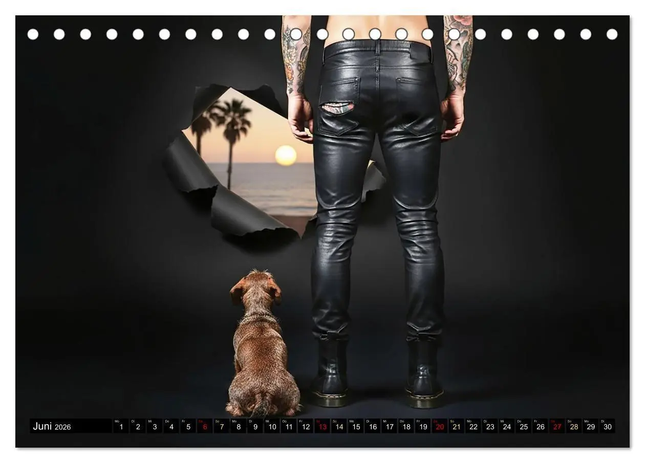 Bild: 9783516722291 | Coole Typen - Rauhaardackel (Tischkalender 2026 DIN A5 quer),...