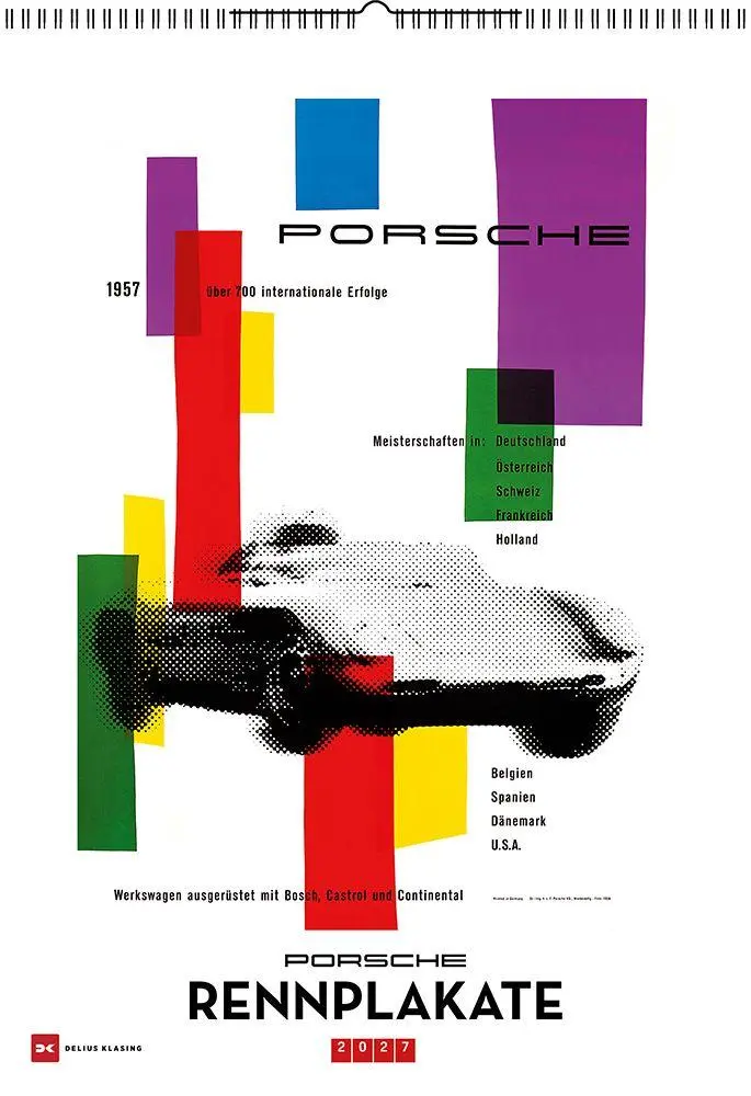 Cover: 9783667132291 | Porsche Rennplakate 2027 | Edwin Baaske | Kalender | 14 S. | Deutsch