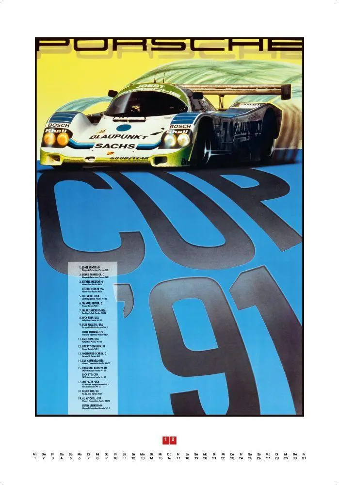 Bild: 9783667132291 | Porsche Rennplakate 2027 | Edwin Baaske | Kalender | 14 S. | Deutsch