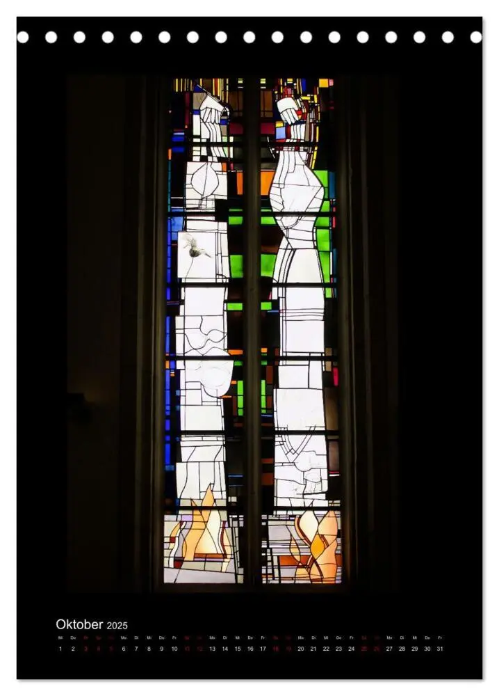 Bild: 9783435912391 | Kirchenfenster - Sakrale Glaskunst (Tischkalender 2025 DIN A5...
