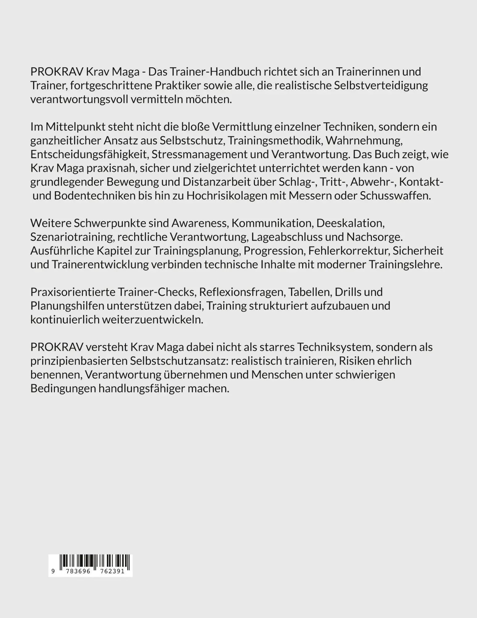 Rückseite: 9783696762391 | Prokrav Krav Maga - Das Trainer Handbuch | Nils Weyand | Taschenbuch