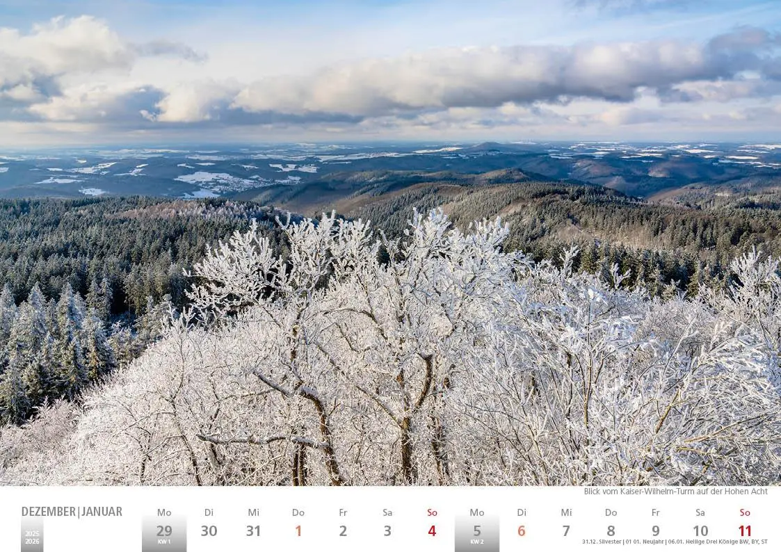 Bild: 9783965352391 | Die Eifel in Wort und Bild 2026 Bildkalender A4 quer, 28 Bilder auf...