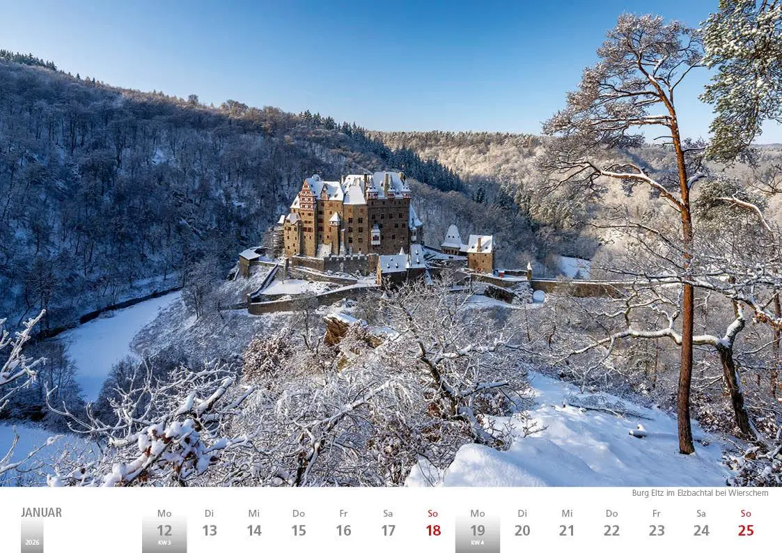 Bild: 9783965352391 | Die Eifel in Wort und Bild 2026 Bildkalender A4 quer, 28 Bilder auf...