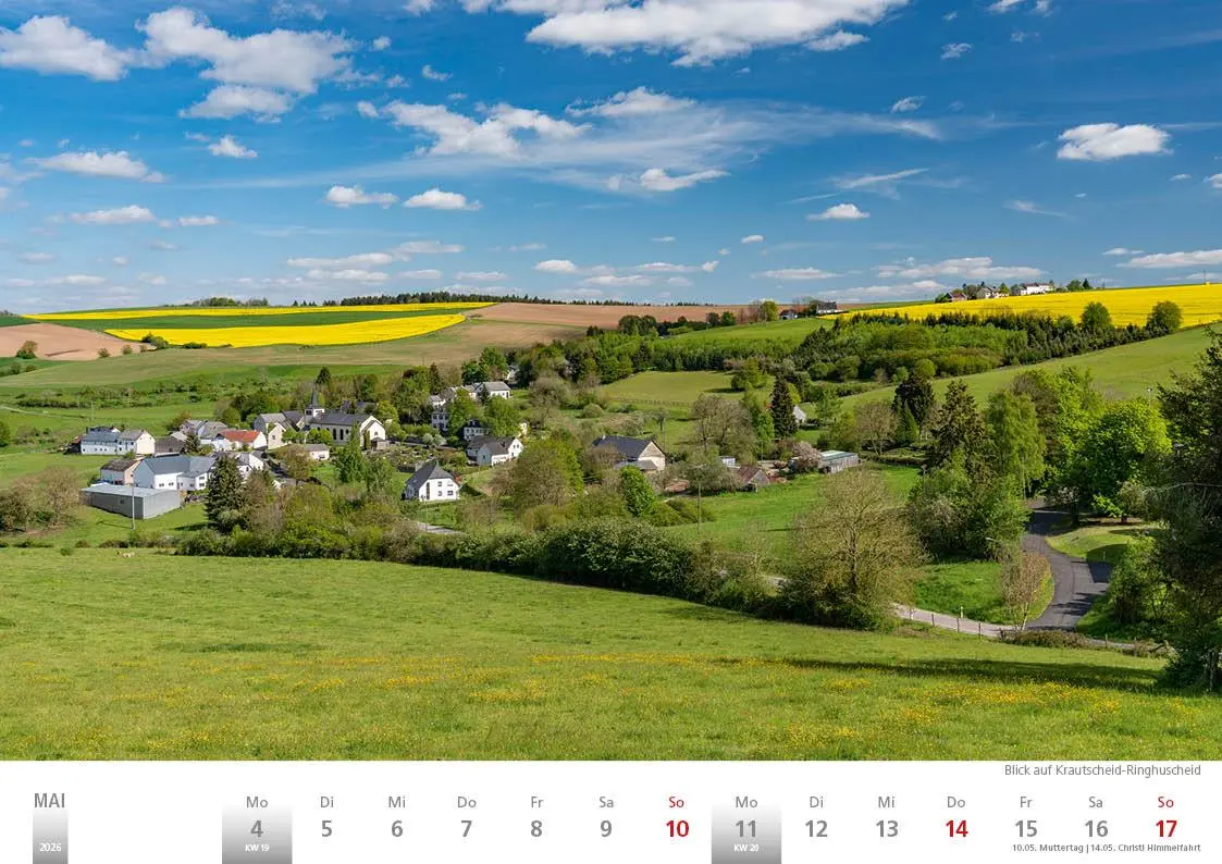 Bild: 9783965352391 | Die Eifel in Wort und Bild 2026 Bildkalender A4 quer, 28 Bilder auf...