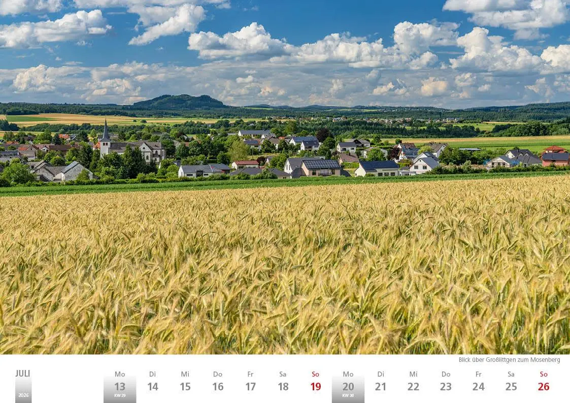 Bild: 9783965352391 | Die Eifel in Wort und Bild 2026 Bildkalender A4 quer, 28 Bilder auf...