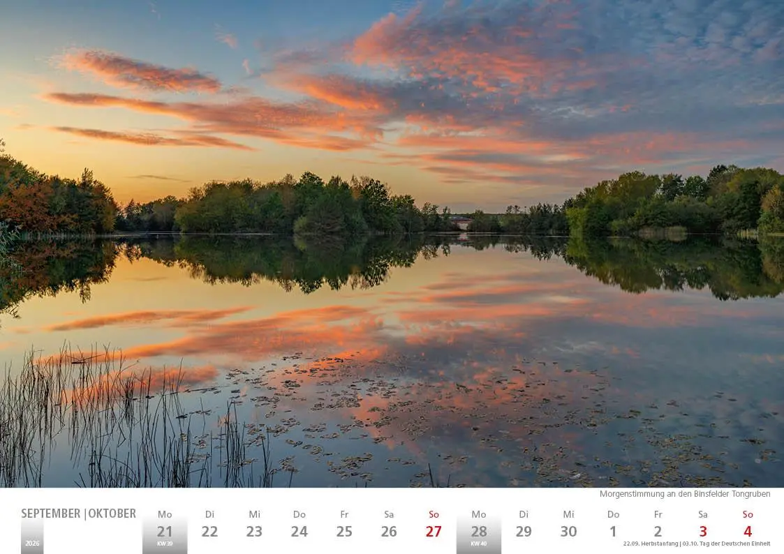 Bild: 9783965352391 | Die Eifel in Wort und Bild 2026 Bildkalender A4 quer, 28 Bilder auf...