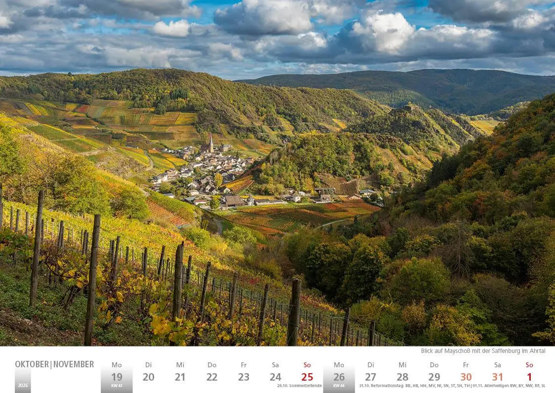 Bild: 9783965352391 | Die Eifel in Wort und Bild 2026 Bildkalender A4 quer, 28 Bilder auf...