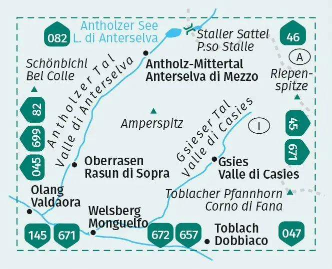 Bild: 9783991542391 | KOMPASS Wanderkarte 057 Antholz, Gsies, Anterselva, Valle di Casies...