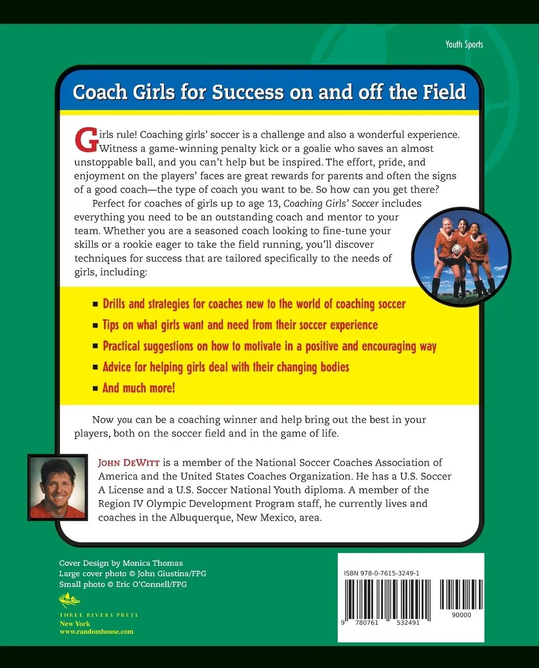 Rückseite: 9780761532491 | Coaching Girls' Soccer | John Dewitt | Taschenbuch | Englisch | 2001