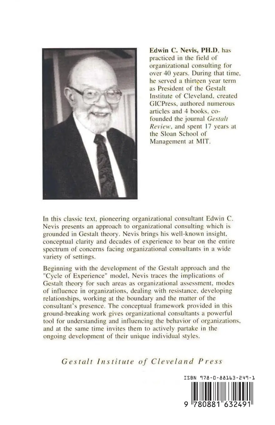 Rückseite: 9780881632491 | Organizational Consulting | A Gestalt Approach | Edwin C. Nevis | Buch