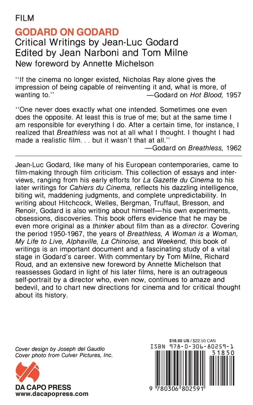 Rückseite: 9780306802591 | Godard on Godard | Jean-Luc Godard | Taschenbuch | Englisch | 1986
