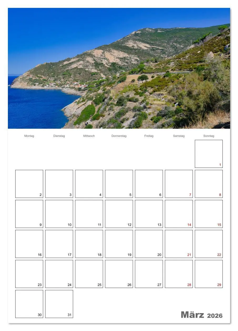 Bild: 9783516622591 | Faszinierendes Elba (Tischkalender 2026 DIN A5 hoch), CALVENDO...