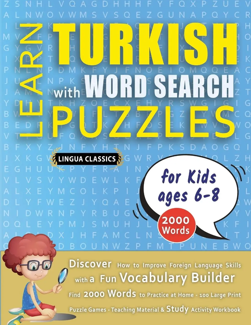 Cover: 9798349042591 | LEARN TURKISH WITH WORD SEARCH PUZZLES FOR KIDS 6 - 8 - Discover...