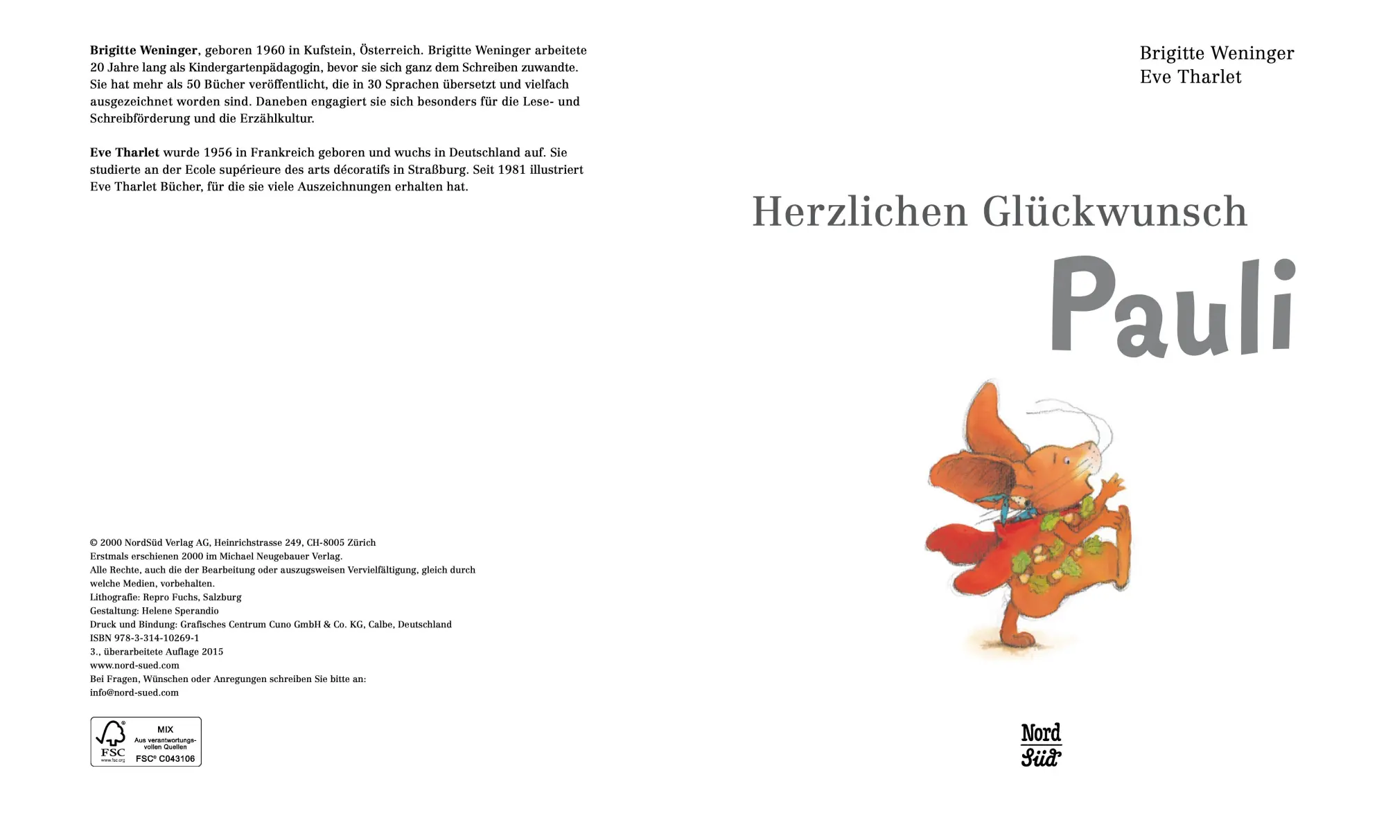 Bild: 9783314102691 | Herzlichen Glückwunsch, Pauli | Brigitte Weninger | Buch | 32 S.