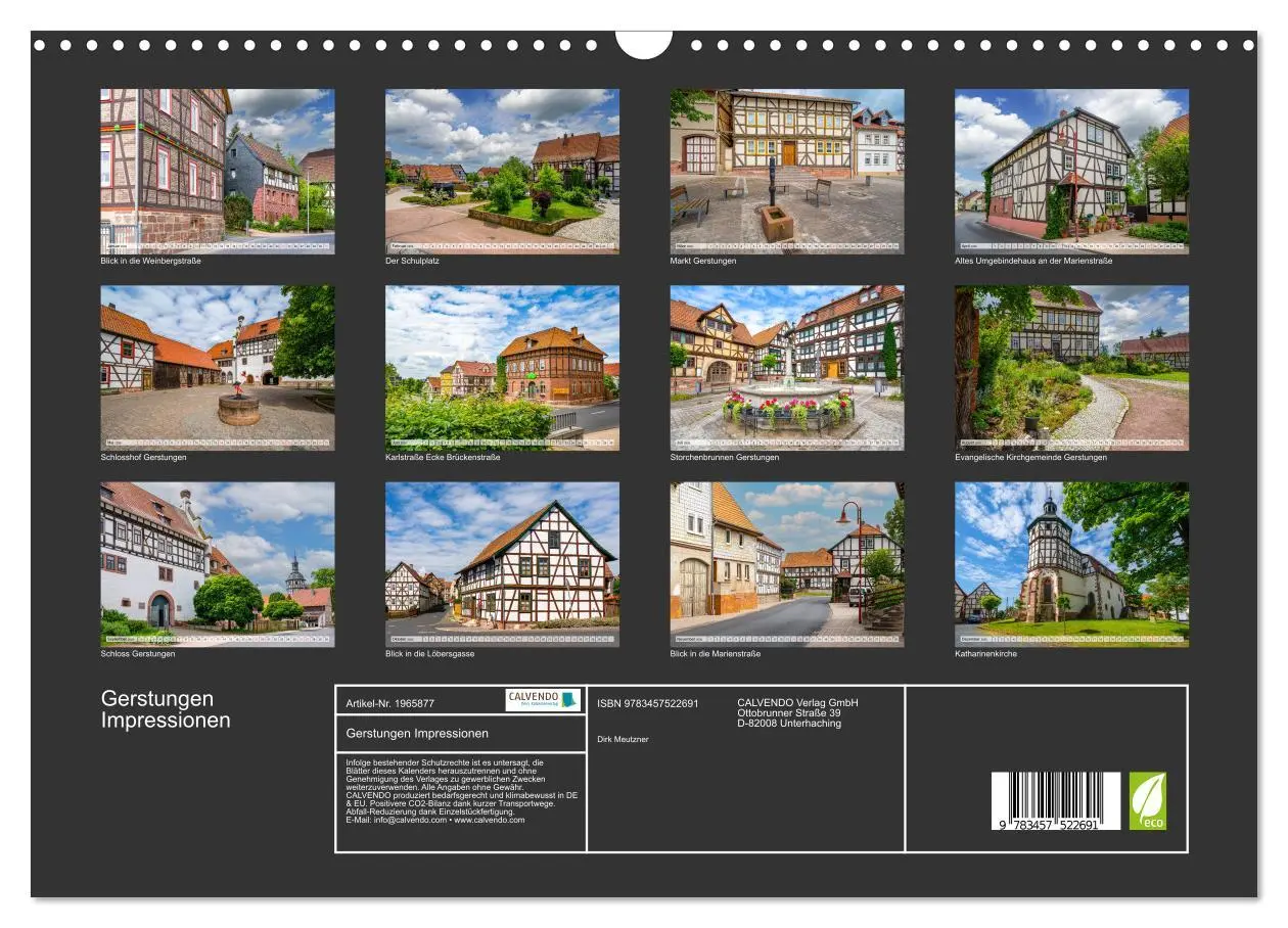 Bild: 9783457522691 | Gerstungen Impressionen (Wandkalender 2026 DIN A3 quer), CALVENDO...