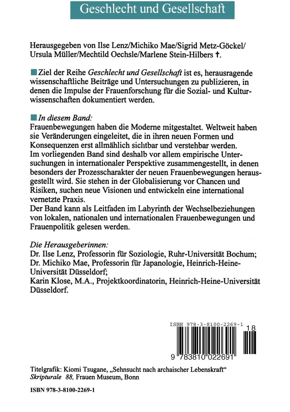 Rückseite: 9783810022691 | Frauenbewegungen weltweit | Aufbrüche, Kontinuitäten, Veränderungen