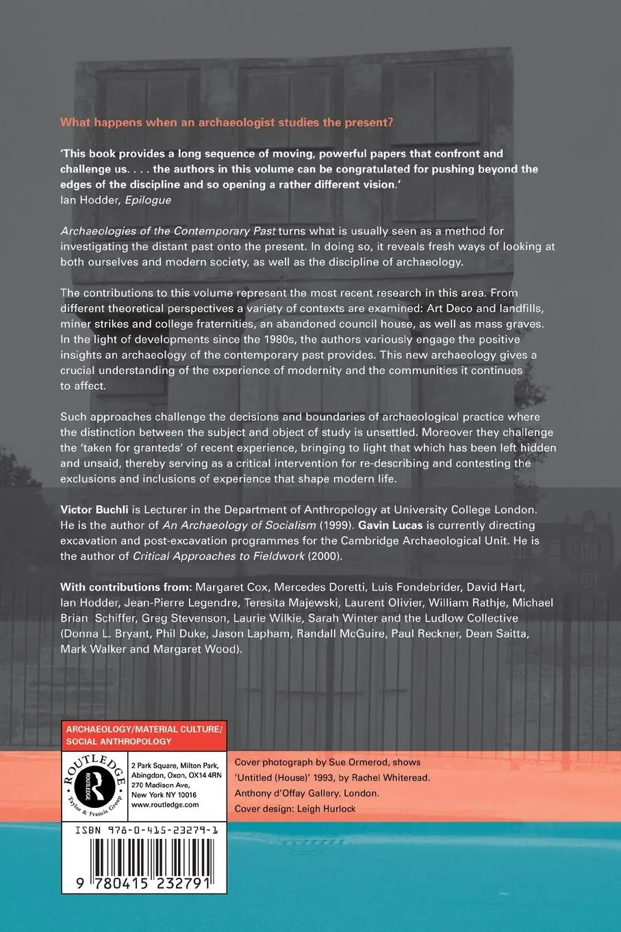 Rückseite: 9780415232791 | Archaeologies of the Contemporary Past | Victor Buchli (u. a.) | Buch