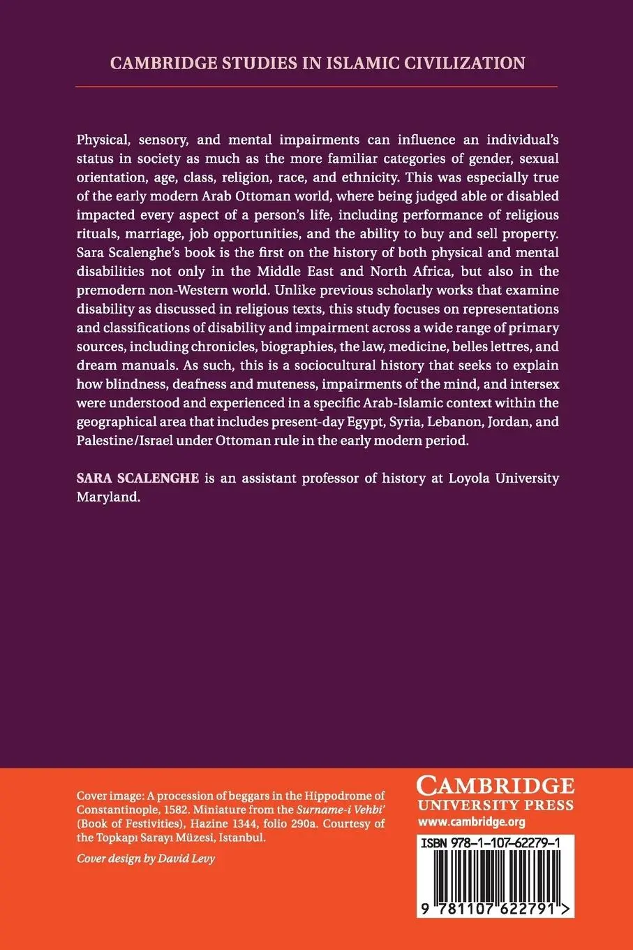 Rückseite: 9781107622791 | Disability in the Ottoman Arab World, 1500-1800 | Sara Scalenghe