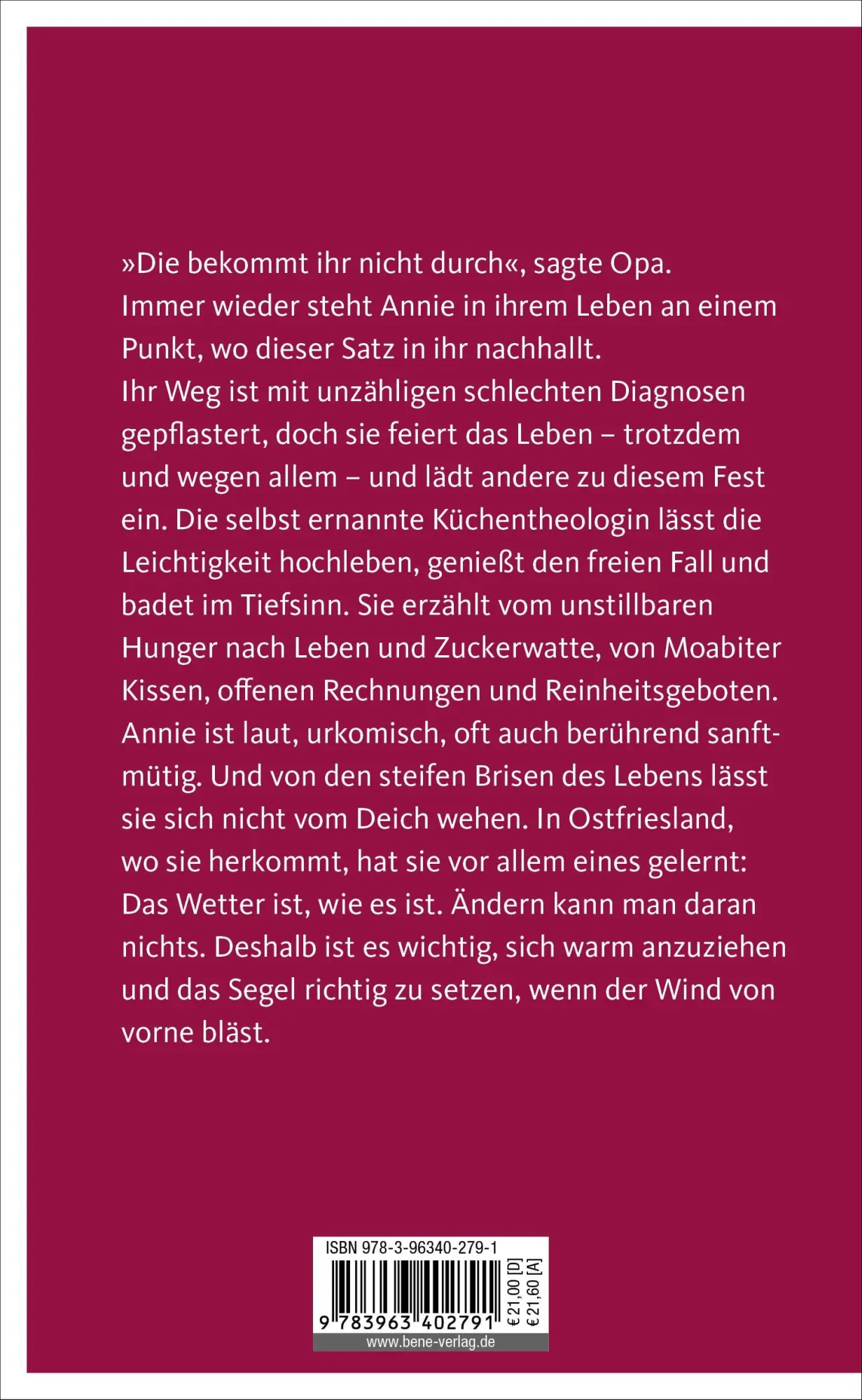 Rückseite: 9783963402791 | Sei der Wind, nicht das Fähnchen | Annie Heger | Buch | 192 S. | 2024