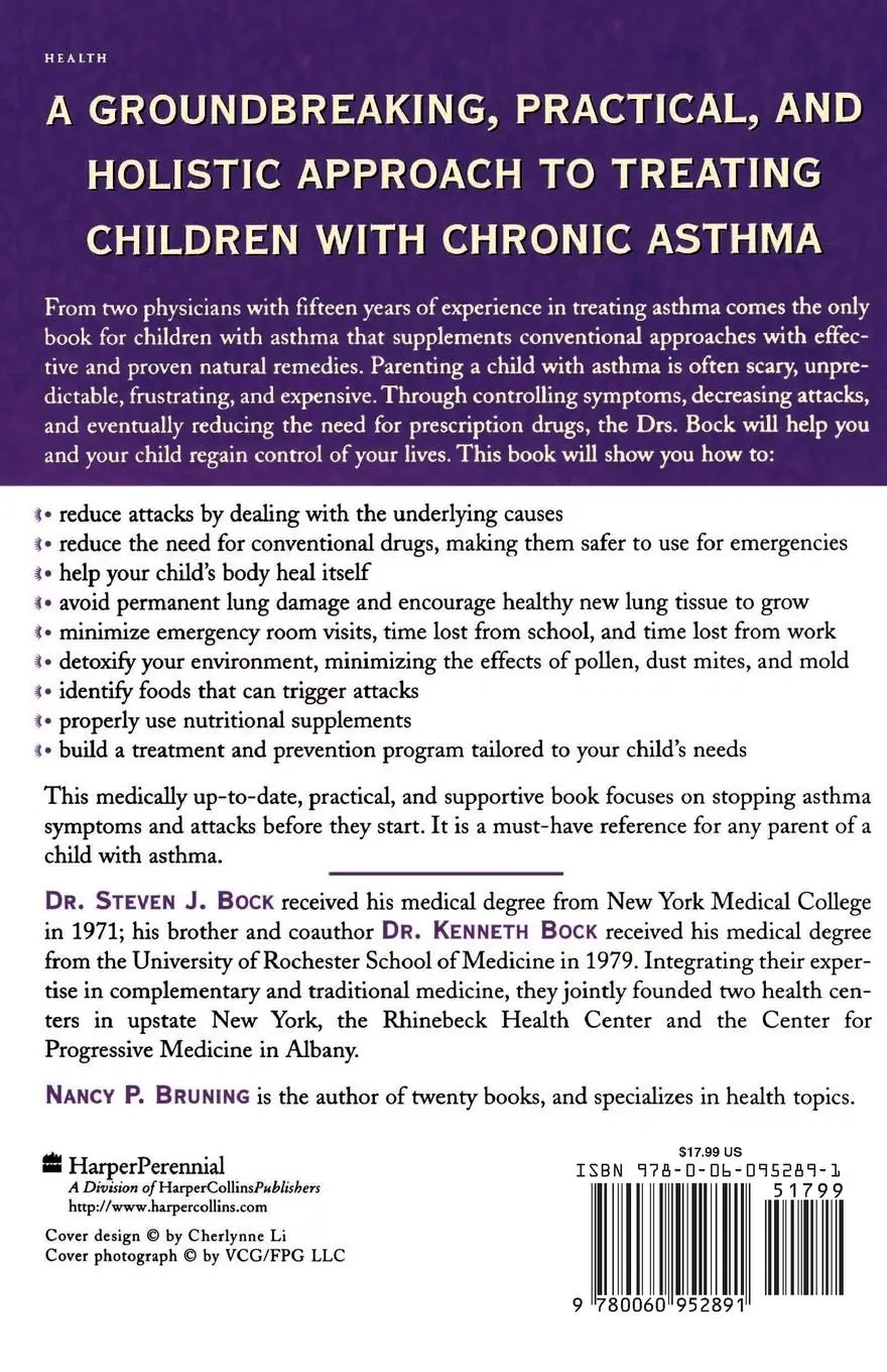 Rückseite: 9780060952891 | Natural Relief for Your Child's Asthma | Steven J Bock (u. a.) | Buch