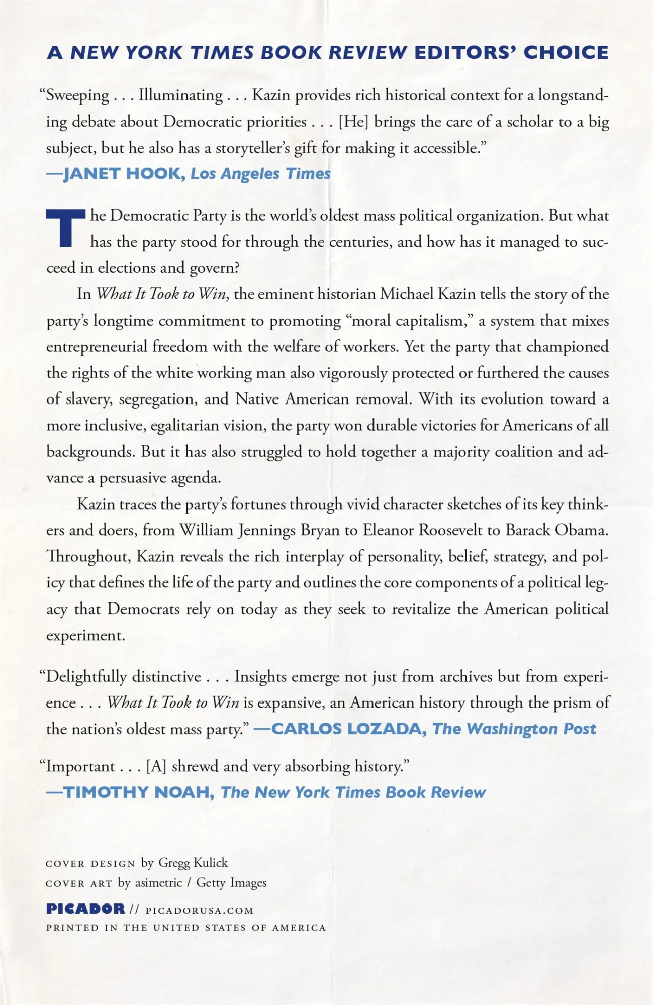 Rückseite: 9781250862891 | What It Took to Win | A History of the Democratic Party | Kazin | Buch