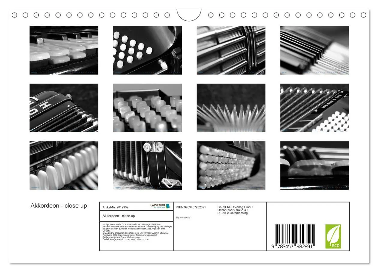 Bild: 9783457982891 | Akkordeon - close up (Wandkalender 2026 DIN A4 quer), CALVENDO...