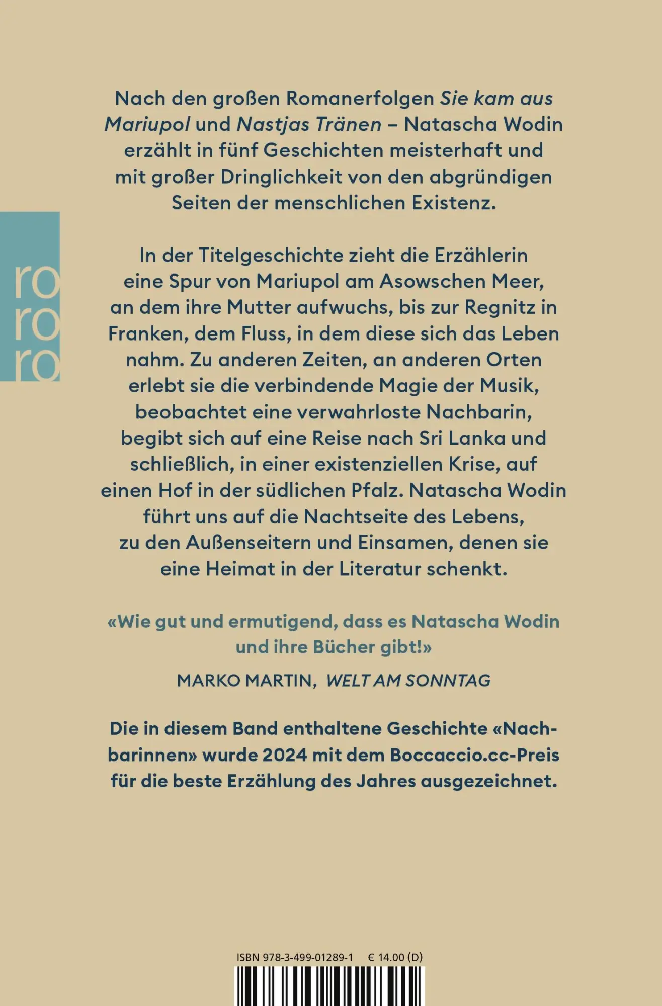 Rückseite: 9783499012891 | Der Fluss und das Meer | Natascha Wodin | Taschenbuch | 192 S. | 2025