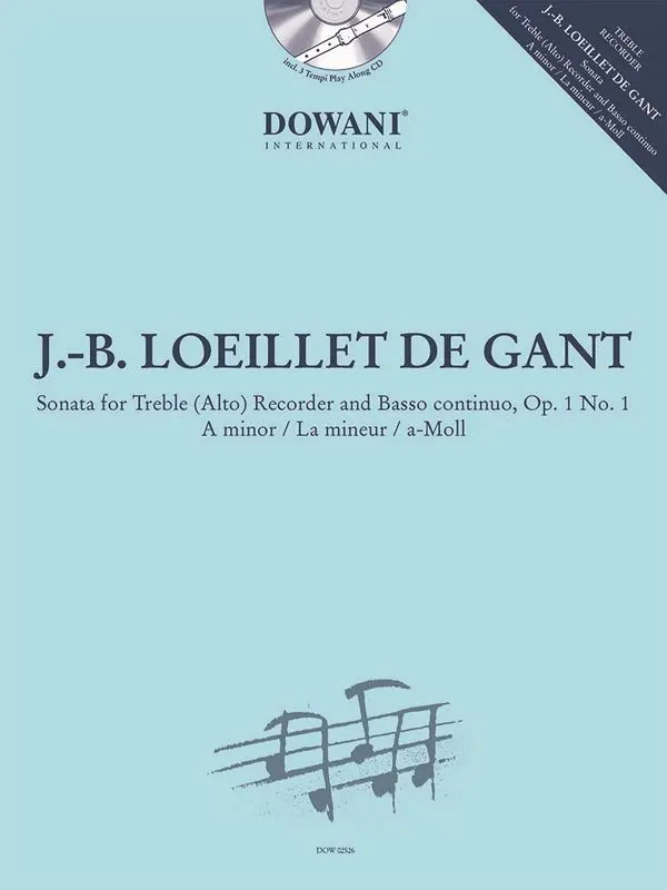 Cover: 9789043152891 | Sonata for Treble (Alto) Recorder and B. c. | Op. 1 No. 1 A minor