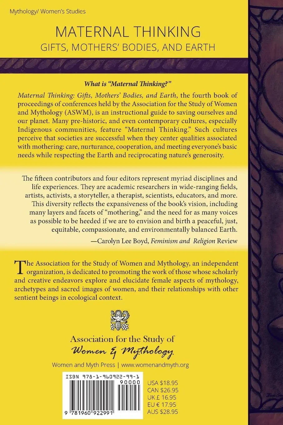 Rückseite: 9781960922991 | Maternal Thinking | Gifts, Mothers' Bodies, and Earth | Sid Reger