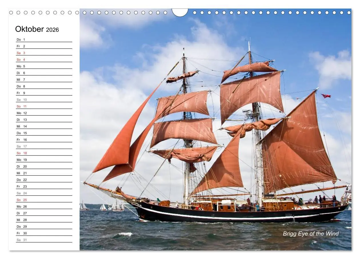 Bild: 9783457972991 | Traditionsschiffe auf der Ostsee (Wandkalender 2026 DIN A3 quer),...